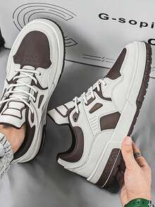 Zapatos de los hombres nuevos transpirable pequeños zapatos blancos de los hombres cien grueso fondo bajo zapatos deportivos casuales zapatos de tabla - Marrón - Ver 10
