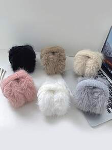 1 peça de protetores auriculares de pelúcia que mantêm aquecidos, protegem as orelhas do frio, meninas fofas, protetores auriculares dobráveis, protetores auriculares peludos, protetores auriculares à prova de vento, inverno quente