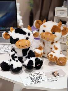 LED 发光奶牛毛绒玩具 - 柔软可爱的毛绒动物，配有发光灯，黑白斑点奶牛设计，是送给年轻人的完美夜灯和可爱的礼物，有 11.8 英寸和 9.84 英寸尺寸可供选择，年轻人夜灯 | 发光玩具 | 发光功能，奶牛礼物 - 彩色 - 查看 6