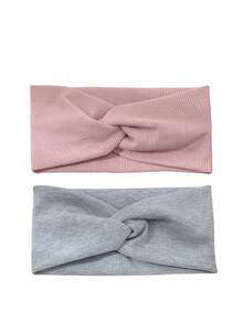 3pcs Women Solid Twist Detail Casual Hair Band For Daily Life,Gym Headband Turban Headband Sweatband, Hairband Fall Winter Hair Accessories For Women For Vacation Outfits Woman Elegant Scarf Women Bandanas Soft Headwrap - Multicolor - View 7