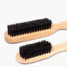 Boar Bristle Hair And Beard Brush For Men And Women, Unscented Mane Bristle Professional Barber Styling Brush For Thick/Thin Hair, Fade And Clipper Cleaning Comb, Slick Back Smoothing Tool ,Hair Styling Kit ,Hair Tool Kit