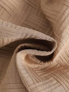 2 件男婴街头时尚套装：纹理口袋熊刺绣衬衫和短裤 - 卡其色 - 查看 9