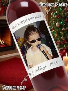 Nhãn và nhãn dán rượu vang có ảnh cá nhân hóa, Quà tặng sinh nhật tùy chỉnh, Sinh nhật các cặp đôi, Lễ kỷ niệm, Đám cưới, Quà tặng có ảnh cá nhân hóa, Cũng phù hợp với rượu sâm panh Prosecco, Nhãn dán sinh nhật cổ điển năm 1995 dành cho cô ấy, Phù dâu chai rượu có ảnh, Nhãn dán rượu vang, Lời cầu hôn của phù dâu, Quà tặng rượu vang cho bạn thân, Quà tặng cho anh ấy/cô ấy, Quà tặng tinh tế, chất lượng cao, tùy chỉnh, cá nhân hóa, độc đáo, lý tưởng làm quà tặng Giáng sinh - Nhiều màu - Xem 3