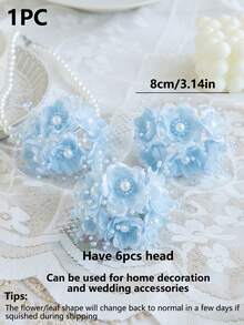 1 Bund (6 Köpfe) Künstliche Perlenpflaume Brautblumen MINI Zweig Blatt Buchstabe, Bouquet DIY, Kranz Material, Süßigkeitenbox Zubehör, Hochzeitsdekoration Zuhause, Braut Handgelenksblume, Brustblume, Kopfblumenmaterial, Valentinstag Geschenk, Neujahrsdekoration, Geburtstagstorte Zubehör Künstliche Pflanzen Raumdekoration Garten Tischmitte