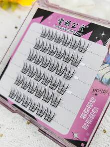 36 Büschel, 10-12mm, kein Kleber erforderlich selbstklebende einzelne Wimpern, Locken C/D, Tierserie Kunstwimpern Vogelstil, große Augen, natürlich, Anfänger, lässige Trilogie, segmentiert, klare Wurzeln