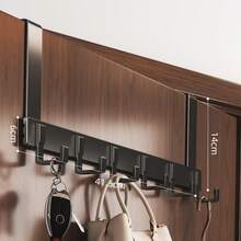 1pc 20cm High Quality Over-The-Door Hook, Easy Installation Without Drilling, Suitable For Hanging Hats, Keys And More To Save Space In Entryway, Bathroom, Bedroom, Home, Dorm And More. Also Can Be Used For Hanging Bags, Clothes Racks, Hobbies, Relationships, Wall Shelves, Wall Hooks, Adhesives, Door Hooks, Wall Stickers. - 彩色 - 查看 22
