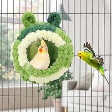 Small Bird Nest, Parrot Small Pet Warm Bird Nest For Winter, Budgie Peony Thickened Insulated Sleeping Nest, Bird Nest Breeding Box Warm Nest, Parrot Warm Bird Nest, Insulated Peony Cockatiel Winter - Multicolor - View 2