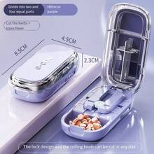 New Quartering Pill Cutter Storage Box Portable Drug Tablet Medicine Dustproof Divider Organizer Crusher Pill Cutter - Multicolor - View 16
