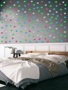 100pcs/200pcs Glow In The Dark Stars, Fluorescent Wall And Ceiling Star Stickers, Make The Bedroom Twinkle Like The Night Sky, Bedroom Decorations, Home Decoration (Note!!! This Product Needs To Absorb Light Source To Glow- If You Mind, Please Don't Buy It) Wall Decor Wall Sticker Personalised Stickers