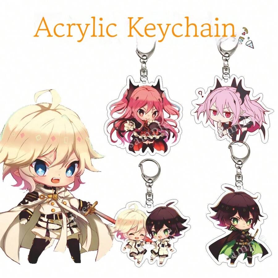 1件怀旧十年前老动画周边 - 终结的炽天使亚克力钥匙扣 - 动漫周边 - Q版亚克力钥匙扣角色周边 - 百夜米迦尔 - 百夜优一郎 - 克劳利 - 费里德 - 柊筱娅 - 人类与吸血鬼的冲突 - 双男主经典老动画 - 礼物 - 背包挂件 - 钥匙扣 - 适合收藏经典老动画周边的粉丝 - 生日礼物 - 复活节礼物 - 万圣节礼物 - 圣诞节礼物 - 复活节礼物 - 完美礼物 - 彩色 - 查看 1