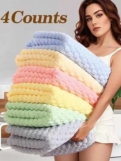 Extra Large Cloud Fleece Bath Towel, Absorbent Shower Towel For Home, Dorm, Hotel