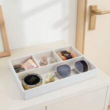 4-Grid Storage Organizer - Multipurpose Desktop, Nightstand, Drawer Organizer Box - Jewelry, Fashion Glasses, Phone, Watch, Perfume, Lipstick Storage Tray Divided Container, Holiday Gift - Multicolor - View 5