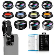 11-In-1 HD Multi-Function Phone Lens Kit - Macro Wide Angle Fisheye CPL/Starlight/Filter Phone Lens - Suitable For Most Smartphones - Mobile Phone Lens Kit - View 1