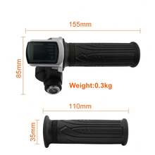 Throttle Grip Handle With Key And Display For Electric Bike Scooter