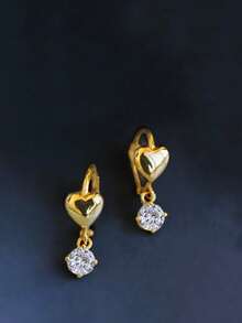 1PC S925 Sterling Silver Exquisite Love Pure Silver Earrings Buckles Ear Loops, Ear Buckles Earrings For Women And Girls Valentine's Day Gift For Bestie Women Girls Daily Dressing Up Gift For Mom, Sisters, Girlfriend, Valentine's Day Gift