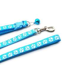 Handmade Custom Pet Dog Collar And Leash Set, Customizable With Paw Print And Engraving, Comfortable Breathable Nylon Material, Multiple Colors Available, Suitable For Small To Medium Dogs - Multicolor - View 9