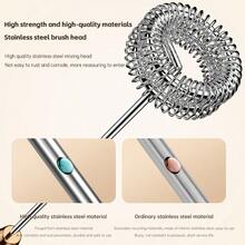 1pc High-Quality Stainless Steel Milk Frother, Quick Foaming, Dense Milk Foam, Enhances Coffee Experience - Multicolor - View 2