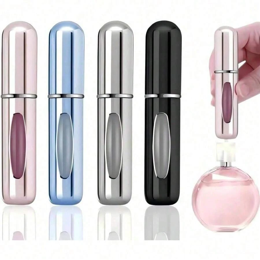 (Free Shipping)4 Pcs Perfume Travel Refillable, 5ml Travel Perfume Bottle Refillable, Atomizer Sprayer For Perfume, Perfume Atomizer For Essentials For Men & Women, Perfect For Pockets - 預設 - 查看 1