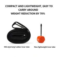 28g Ultra-leichter Fahrrad-Schlauch, TPU-Material, leichter Fahrrad-Schlauch mit französischem Ventil, geeignet für Rennrad, kompatibel mit Felge, Scheibenbremse, Reifen