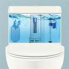 1/5 piezas Limpiador automático de inodoro, herramienta de limpieza de inodoro azul de larga duración, adecuado para el tanque y el baño, limpieza potente, fácil de usar, suministros de limpieza, artículos del hogar, envío aleatorio de 2 tipos