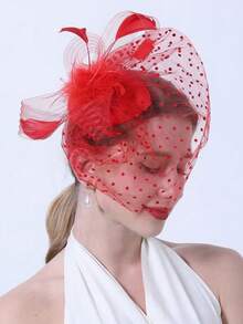 1pc Women's Charming Hat, Tea Party Hat, Kentucky Derby Hat, Headband, Wedding Fascinator Hair Clip