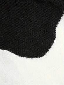 大码女式休闲撞色抽绳连帽套头卫衣，带口袋，适合春季长袖毛衣、秋冬季休闲上衣以及女士假日穿搭。 - 黑色 - 查看 4