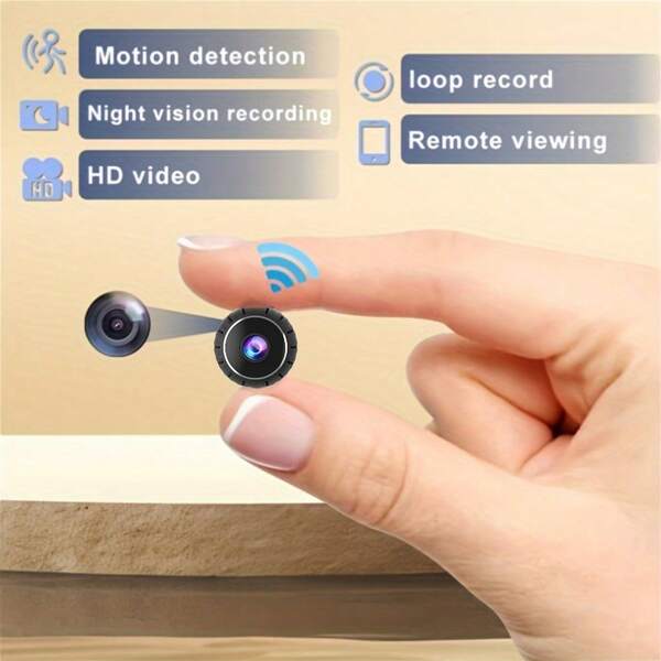 Mini Wireless Surveillance Camera 2K, Compact Security Camera For Home Indoor Use, 2.4GHz WiFi, APP Control Pet/Baby Monitor With Night Vision & Loop Recording, Magnetic Mount