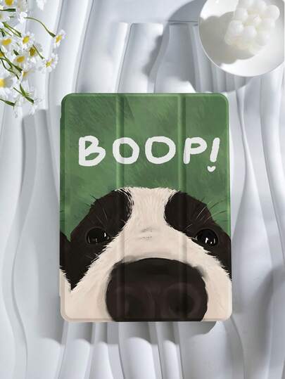 Dog Pattern Tablet Protective Case, Compatible With IPad 9.7/10.2/10.5/10.9/12.9/Pro 11 (10th Gen), Galaxy Tab S6 Lite 10.4 Inch, Kindle Paperwhite (12th Gen, 2024), Kindle (11th Gen, 2022), Kobo Clara Color, Soft Shock-Proof, Smart Stand/Auto Wake/Sleep Function