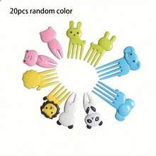 10pcs/20pcs Cartoon Animal & Fruit Cocktail Forks, Random Color, Mini Forks For Dessert, Cake, Salad, Adult Party Decoration - Multicolor - View 7