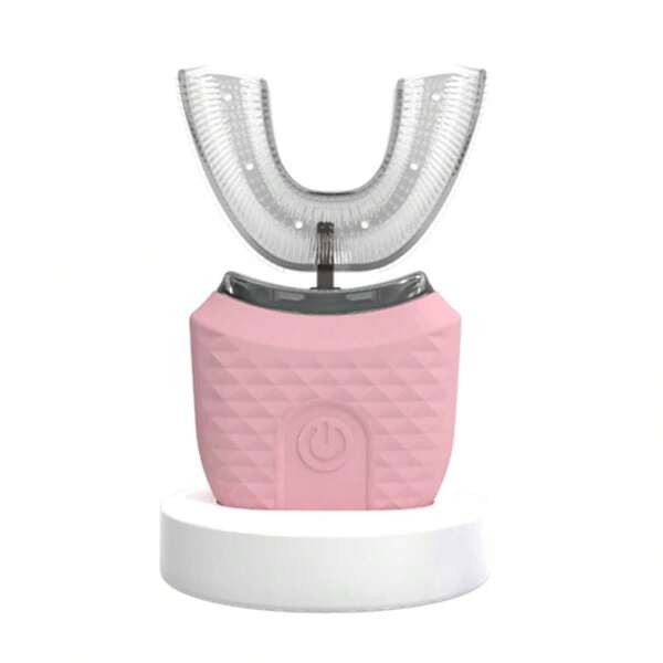 U-förmige kabellose Zahnbürste mit 360 Grad Ultraschall-Zahnaufhellung, Licht, Silikon, automatische elektrische Zahnbürste