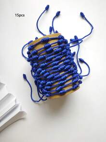 24pcs/15pcs Adjustable Red Rope Bracelet Set, Handmade 7-Knot Bracelets, Classic Stackable Bracelets, Fashion Bracelet Accessories, Suitable For Couples And Friends, Friendship Bracelets, Couples Bracelets, Red Rope Lucky Bracelet Set, Card Packaging, Suitable For Gifts Or Daily Wear - Bracelet Set - View 6