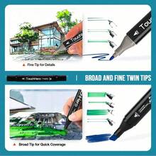 48/60/80/168/   1 Colors Art Markers Alcohol Markers Professional Art Pen Dual Tips Permanent Marker For Adults & Kids,Alcohol Based Sketch Markers For Painting Set, School Supplies Back To School - 48 pcs Art Markers set - 查看 9