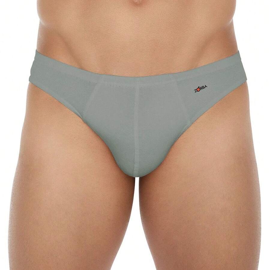 Zorba Slip Cotton Briefs 772 - 深灰色 - View 1