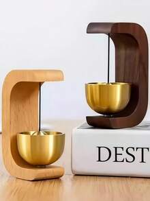 2个磁性木质门铃风铃，日式疗愈风铃，装饰性强，声音洪亮，家居装饰，配有磁性木质门铃挂钩和创意黄铜铃铛，适用于家门口、冰箱、卧室、门廊、花园、餐厅、房车和商店入口，乔迁新居礼物。圣诞装饰铃铛。 - 彩色 - 查看 14