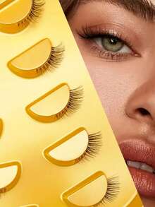 LIMEIKAI 5 Pairs Wispy Half Lashes For Natural Volume And Curly Look - Perfect For Daily Dating And Party Makeup Strip Lashes, Lashes, Eyelashes, Fake Lashes - Natural Lashes - View 9