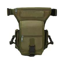 Cycling Leg Bag With Multiple Pockets, Adjustable Tactical Thigh Pack For Biking Hiking Outdoor Sports, Water Resistant Storage Waist Pack For Emergency Gear And Essentials,  12x6x5 Inch - Green - View 7