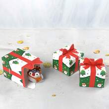 10pcs/Pack Cartoon Shaped Christmas Gift Packaging Boxes, Colorful Christmas Candy Boxes, Baking Party Paper Boxes Christmas Christmas Decorations Christmas Pajamas Christmas Gifts Christmas Decor - Multicolor - View 8