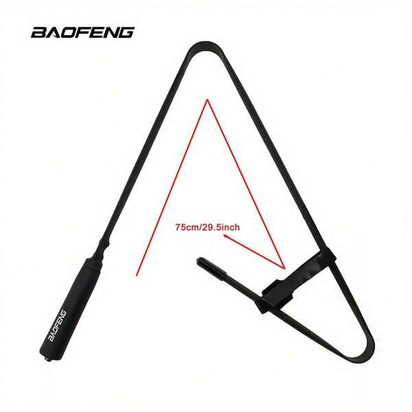Antena táctica plegable de 29.5 pulgadas, material de cobre, compatibilidad universal, no impermeable, no requiere carga, paquete individual, sin batería