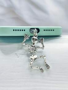 1pc Halloween Funny Skeleton Phone Dust Plug Charm