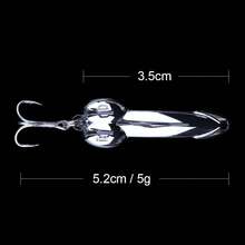 QXO金属勺形拟饵，冬季钓鱼装备，人造硬饵，亮片冰钓旋转亮片拟饵，勺形摆动拟饵 - 彩色 - 查看 6