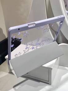 这款精美可爱的卡通紫色花草双面彩绘亚克力透明水晶背壳具有防震功能，适用于 iPad 第七代、第八代（10.2 英寸）和第十代。它内置笔槽，支持睡眠唤醒功能/多种折叠支架方式。这些都是绝佳的万圣节和新年礼物。 - 彩色 - 查看 7