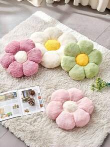 Almohada con flor rosa, cojín con forma de flor de 40 cm de diámetro, cojín con forma de margarita, cojín decorativo con forma de flor lindo para el sofá, cama, adecuado para uso diario, fiestas, decoraciones navideñas.