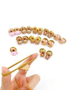 10/20PCS Children's Kapibala Small Rubber Band Girl's Hair Accessory Thumb Loop Hair Rope Does Not Hurt The Hair High Elastic Hair Rope - Multicolor - View 4