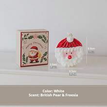 1pc Santa Claus Scented Candle Candle Handmade Christmas Souvenir Cake Shape Scented Candle, Suitable For Christmas Gifts For Friends, Scented Candles