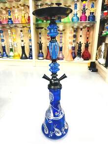 1pc Middle Size Dual Hose Quad Tube Hookah Shisha Set, Glass Hookah Pipe & Accessories, No Electricity Required - one-size - View 19