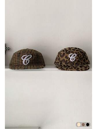 1 pieza Gorra plana de ala plana suave, Gorra de 5 paneles estilo patineta retro, Sombrero de mujer con ala de camuflaje, Gorra de béisbol de contraste de color original de BiteBerry, Gorra visera de moda casual y versátil unisex, Gorra de visera de estilo hippie skater para exteriores