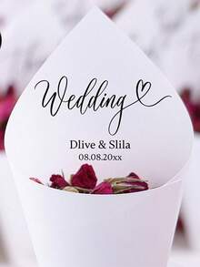 30Pcs Of Set DIY Wedding Cone For Petal Toss, Personalized Confetti Cones, Custom 17 Styles White Paper Cone For Bridal Shower Party Decoration, Multi-Functional, Anti-Mold, Ornamental, Reusable, Exquisite, Stylish, High-Quality, Adorable, Modern, Custom, Unique, Personalized, Son, Daughter, Kids, Kitchen, Dining Room, Bedroom, Office, Living Room, Home, Garden, Tea Room, For Anniversaries, For Birthdays, For Housewarming, For Graduation, Gala Night, Customized Gift Wrap Boxes, Chic Autumn