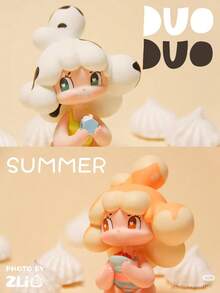 KEYCEO Xia Duo Duo Duck Pear Series, Play Office Boy Play Tabletop Ornament Girl Gift Gift Box Birthday Gift Play Ornament Cute Wind Q Version 1 Random Distribution, Halloween Decorations Ornament Small Gift Suitable For Christmas, Thanksgiving, Halloween, Birthday Gift, Perfect Choice For Family And Friends,