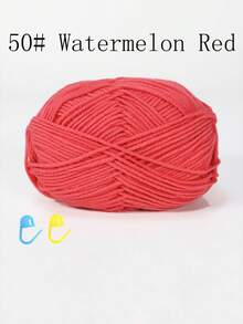 1/3包 50克 4股钩针线，带记号扣的钩针线，初学者钩针套装，多包装编织线，优质腈纶线，柔软钩针线，DIY工艺品，围巾（配饰颜色随机）