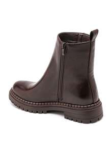 Boots Plates Confortables Pour Femme – Style Chic And Semelle Crantée - Brown - View 4